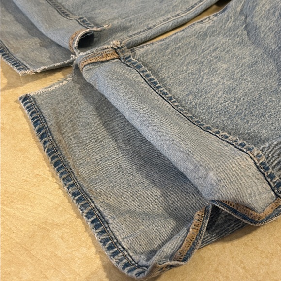 American Eagle Super High Rise Baggy Wide Leg Jeans 2 X Long - Picture 5 of 9